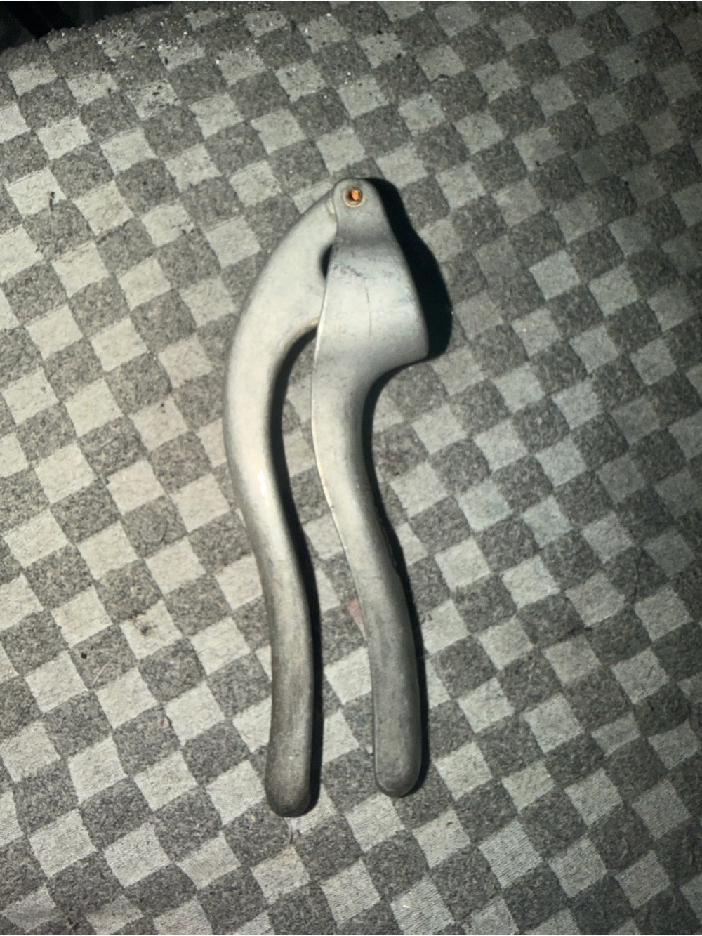 Vintage Metal Gray Nutcracker and Garlic Press - Heavy-Duty Kitchen Tool